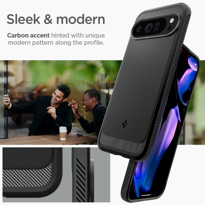 Spigen Rugged Armor MATTE GOOGLE PIXEL 9 PRO XL NERO