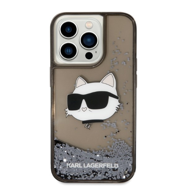 Karl Lagerfeld KLHCP14XLNCHCK iPhone 14 Pro Max 6,7" black/black hardcase Glitter Choupette Head