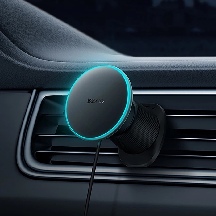 magnetic Car Phone Holder Baseus with wireless charging CW01 (Black)