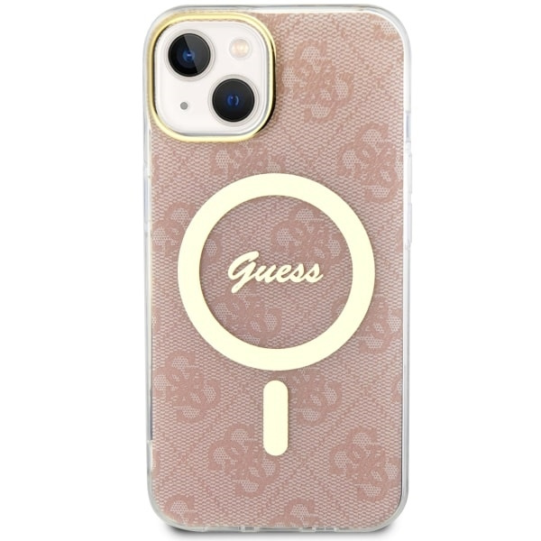 Case Guess GUHMP14MH4STP iPhone 14 Plus 6.7" pink/pink hardcase 4G MagSafe Case