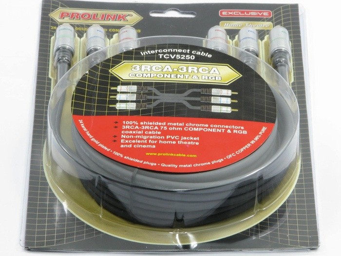 Câble PROLINK 3xRCA - 3RCA Component 5m TCV 5250