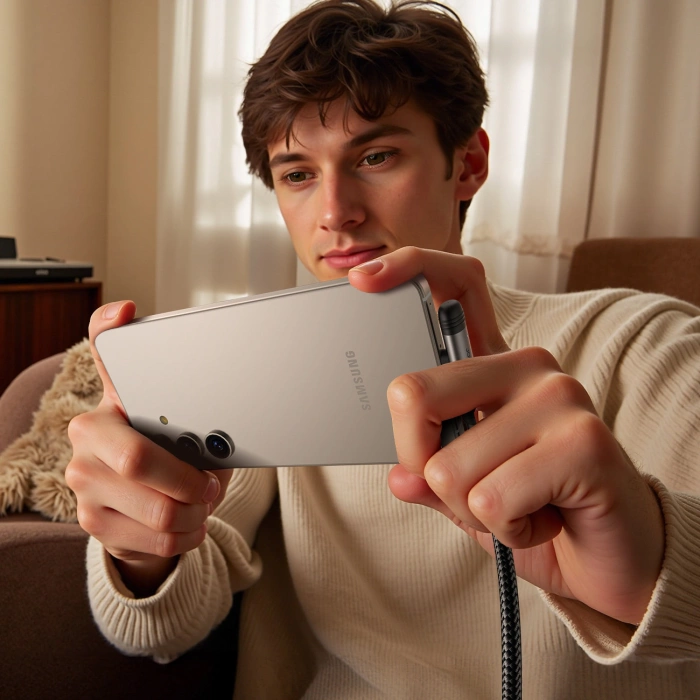 Joyroom S-A56 EnjoyX Series 90° USB-A - Lightning 3A cable 1.2m - black