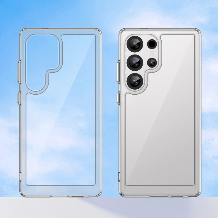 Outer Space Case Silikonhülle mit Gelrahmen für Samsung Galaxy S25 Ultra – transparent