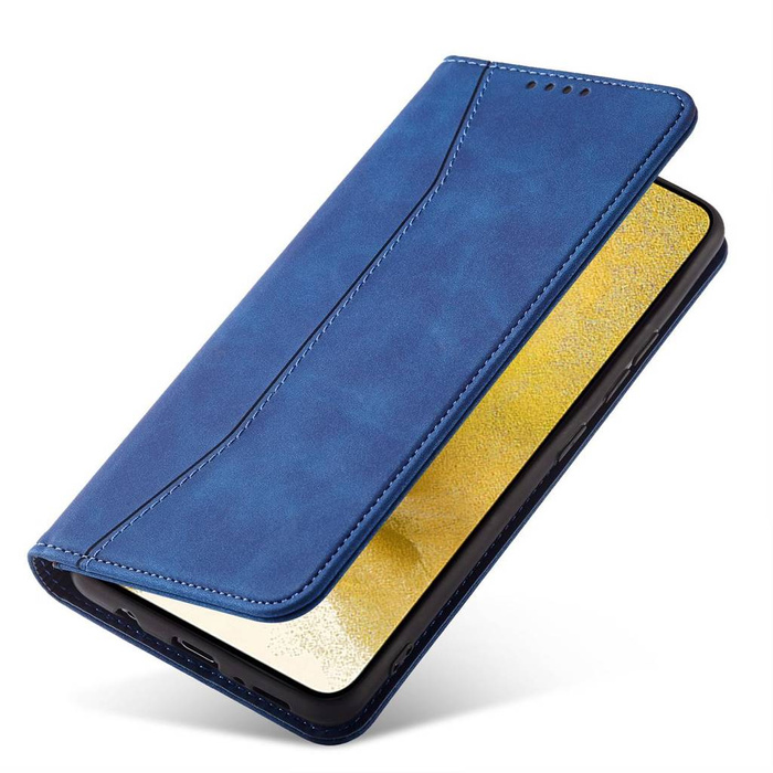 Custodia Magnet Fancy per Samsung Galaxy S23 Ultra Cover con Flip Wallet Stand Blu