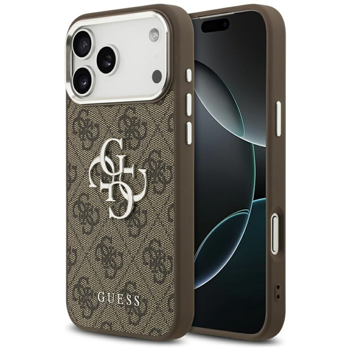 Etui Guess 4G Big 4G Classic Logo do     iPhone 17 Pro Max brązowy srebrny