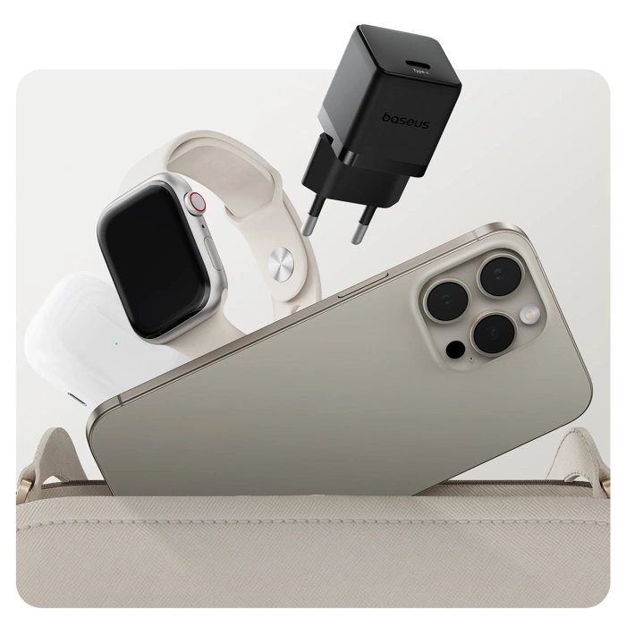 Baseus Palm 20W USB-C Wandladegerät - Schwarz