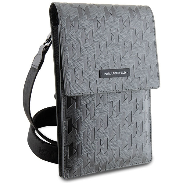 Karl Lagerfeld Bolso KLWBSAMSMG plata/plata Saffiano Mongram Placa