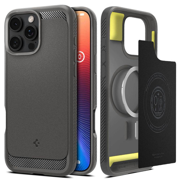 Funda Spigen Rugged Armor Mag MagSafe IPhone 16 PRO MAX GRIS