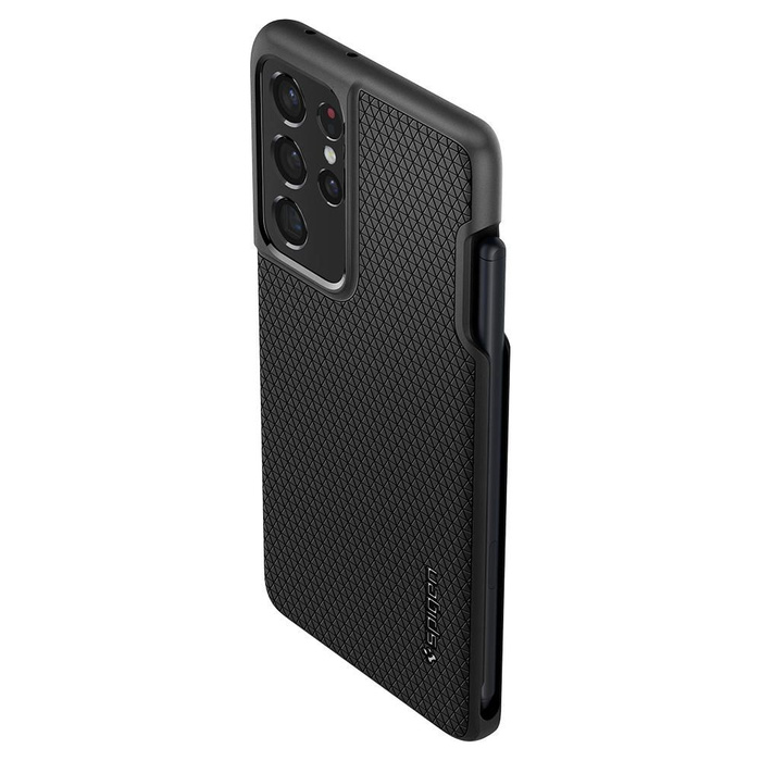 Puzdro SPIGEN Galaxy S21 Ultra Liquid Air Pen Matte Black Case