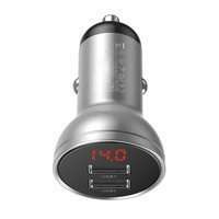 Chargeur voiture Baseus 2x USB 4.8A 24W avec LCD argent (CCBX-0S)