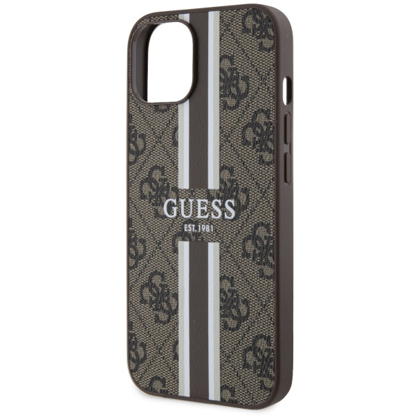 Coque Guess GUHMP14MP4RPSW iPhone 14 Plus 6.7" marron/marron durcase 4G Printed Stripes MagSafe Case