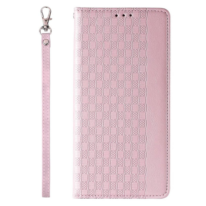 Magnet Strap Case für iPhone 12 Pro Tasche Wallet + Mini Lanyard Pendant Pink