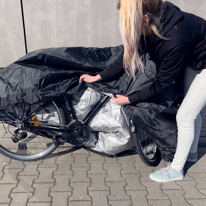 Bâche étanche pour barbecue, bâche pour vélo, moto, bâche pour meubles de jardin XL noir