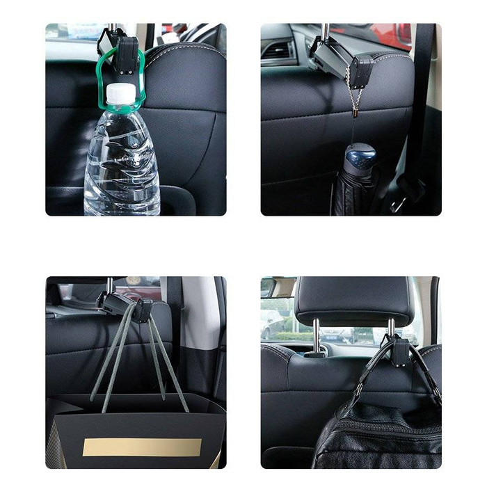 Baseus backseat vehicle phone holder hook Auto Rücksitz Kopfstütze Tablet Smartphone Halterung 4.0''-6.5'' schwarz (SUHZ-A01)