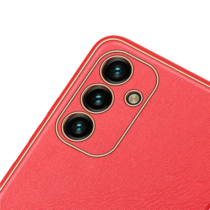 Elegante funda Dux Ducis Yolo de piel ecológica para Samsung Galaxy A13 5G roja