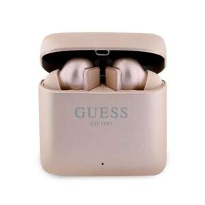 Guess cuffie Bluetooth GUTWSSU20ALEGP TWS + docking station oro rosa/oro rosa Logo stampato