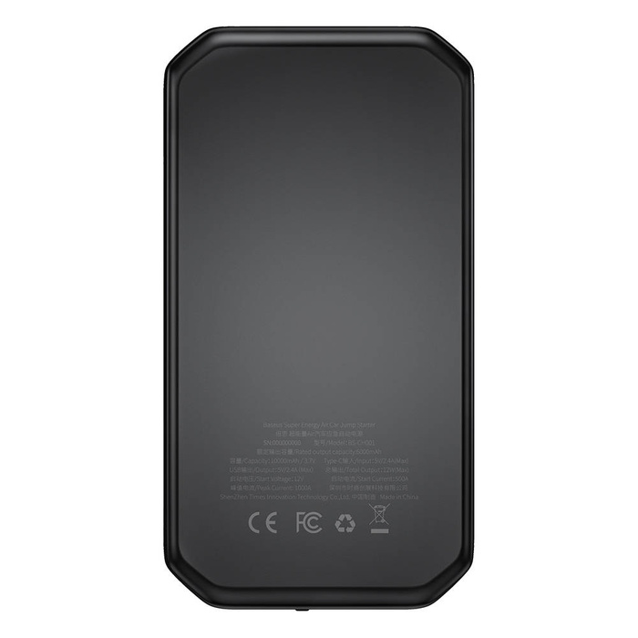 Baseus power bank Power Starter Jump Starter booster 1000mAh 12V (1000A / 500A) + crocodile clips black (CGNL020101)
