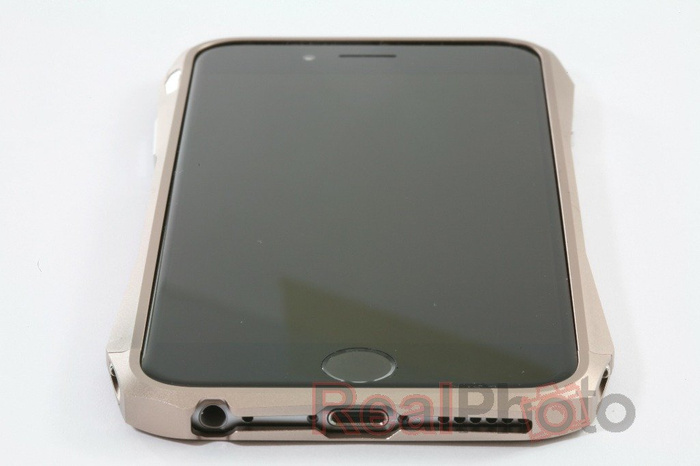 Puzdro LJY Hardcore iPhone 6 Hliníkový nárazníkový rám Gold