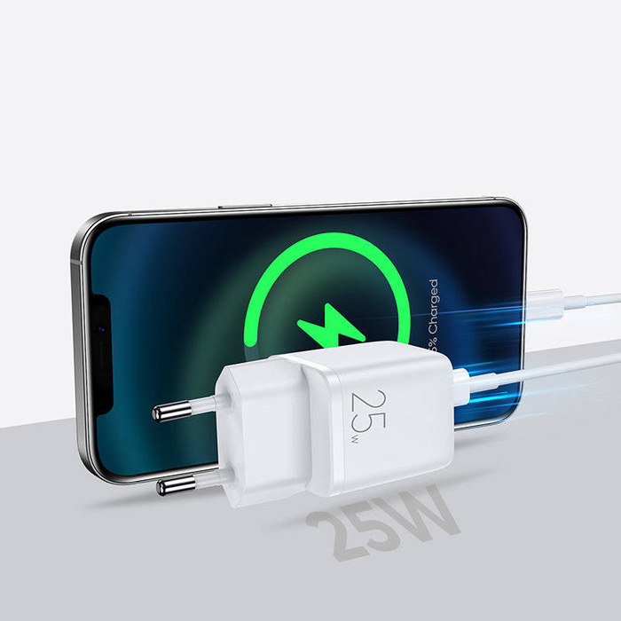Joyroom fast nabíječka USB typu C 25W 3A EU zástrčka bílá (L-P251)