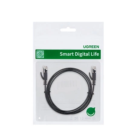 Ugreen NW102 50180 flaches LAN-Ethernet-Kabel Kat. 6 15m - schwarz