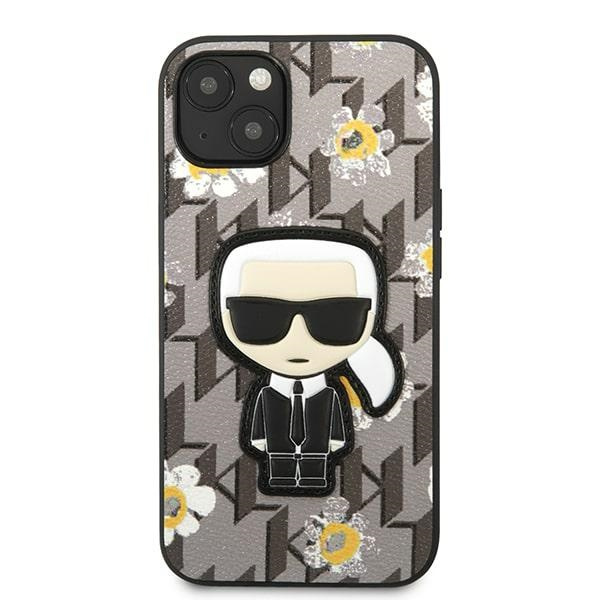 Case KARL LAGERFELD Apple iPhone 13 Flower Iconic Karl Grey Case