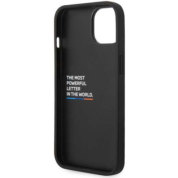 Cover Bmw Bmhcp15s22pvtk IPhone 15 / 14 / 13 6,1" nero/nero Hardcase M Quilted Tricolor Case