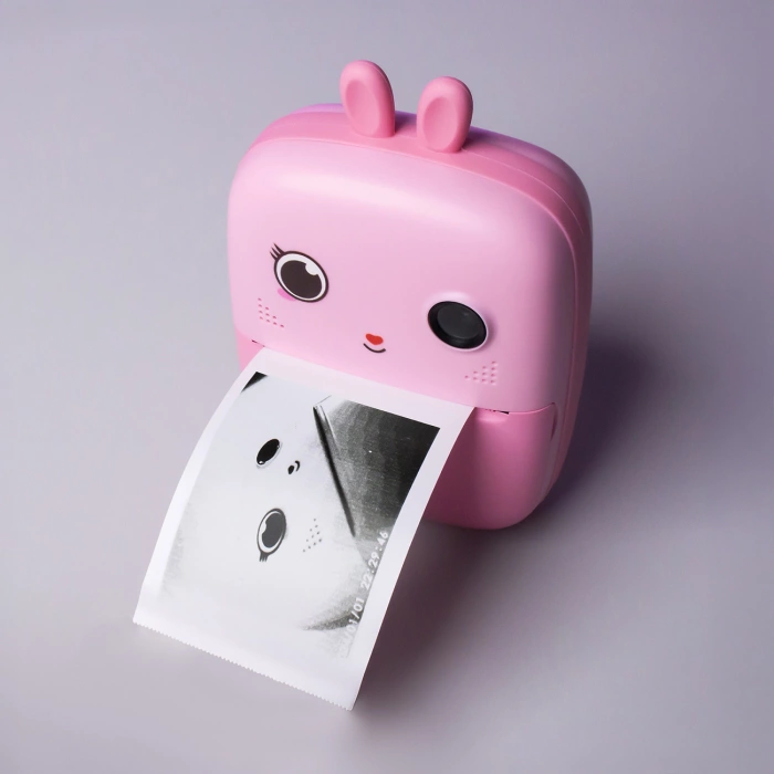 Mini-Thermodrucker für Kinder mit Kamera und Camcorder – rosa