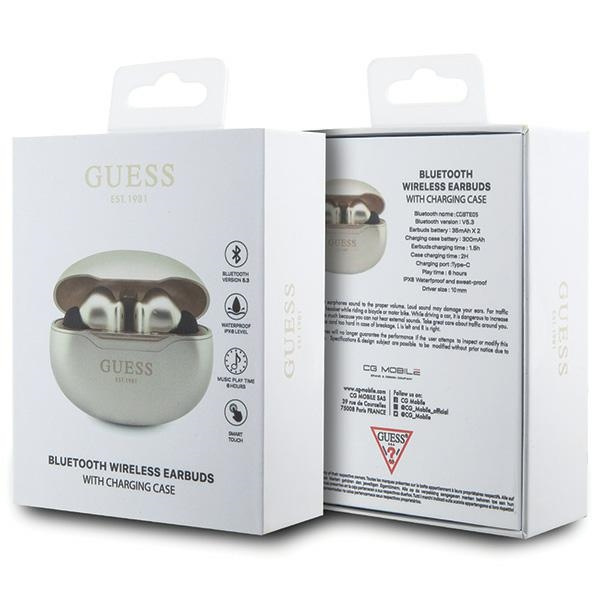Guess headphones Bluetooth GUTWST50ED TWS + gold/gold Classic EST docking station