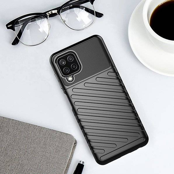 Thunder Case Flexibel Robuste Panzer Handyhülle TPU Schutzhülle für Samsung Galaxy A22 4G blau