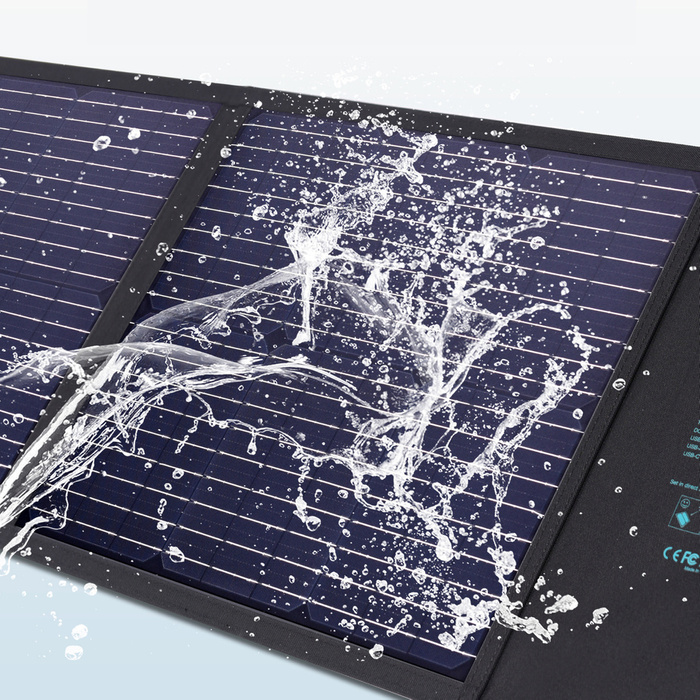 Caricabatterie solare Choetech 100W pieghevole 2x USB 1x USB C PD QC nero (SC009-V2)