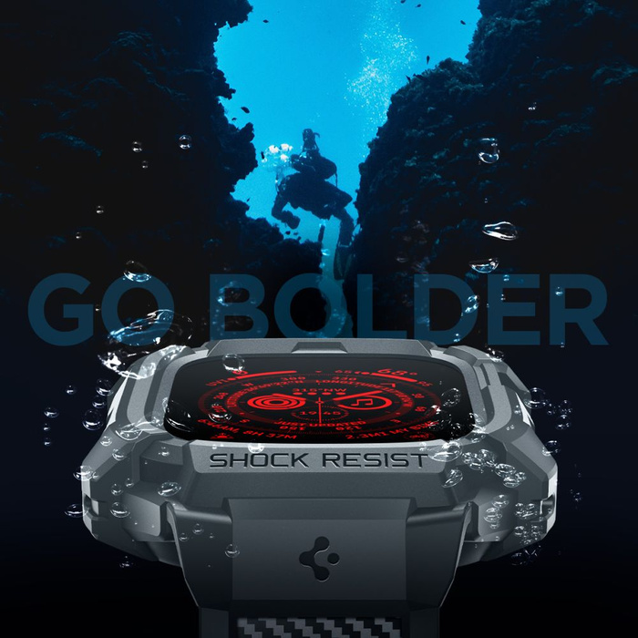 Armband Spigen Rugged Armor "pro" Apple Watch Ultra 1 / 2 (49 Mm) Dunkelgrau