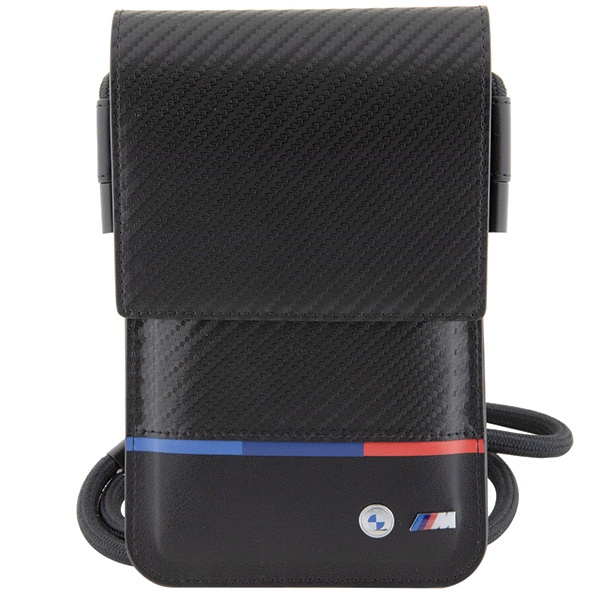 BMW BMOWBPUCARTCBK Borsa portafoglio nero/nero Linea carbonio tricolore