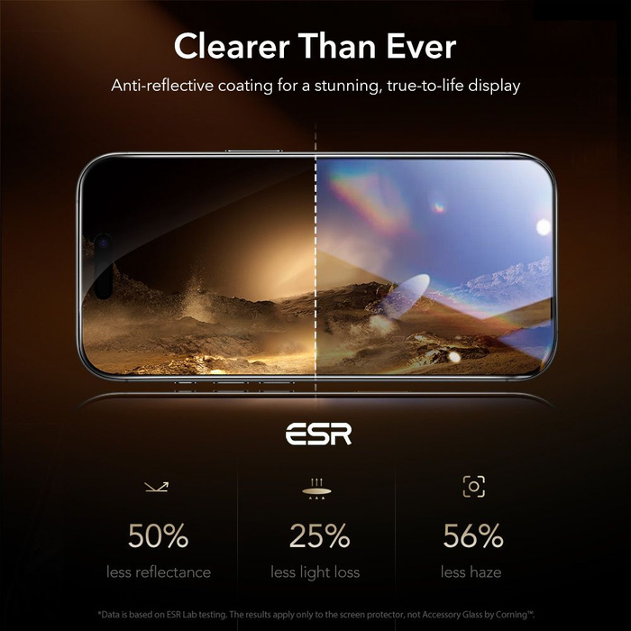 Tempered Glass ESR ULTRAFIT ArmorITE PRO GEHÄRTETES GLAS IPhone 16 PRO / 17 KLAR