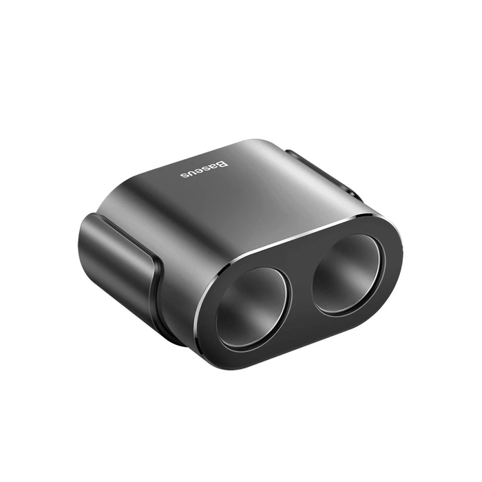 Baseus CRDYQ-01 splitter 2x cigarette lighter socket 80W 2x USB-A 3.1A - black
