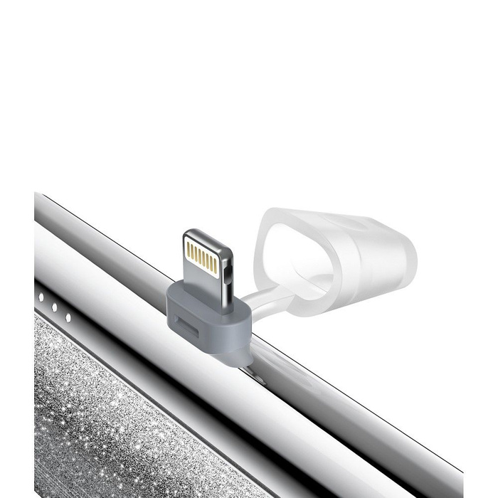 Powerbank Veger PlugOn (W0573) PD QC3.0 2,4A 12W 5000 mAh z wbudowanym złączem Typ C srebrny