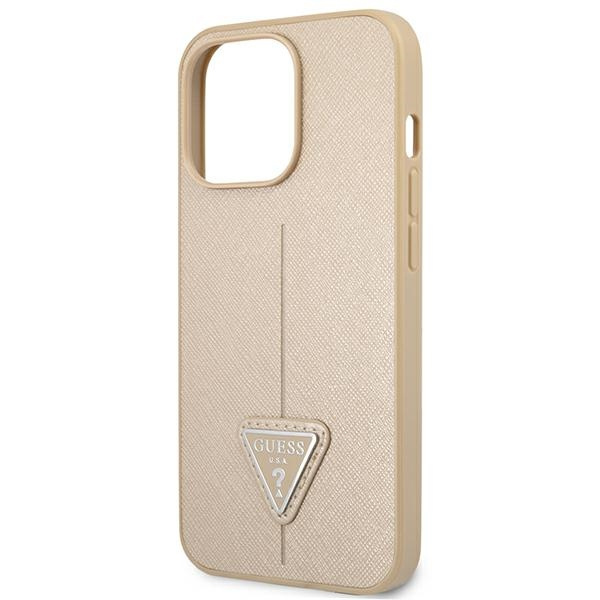 Guess GUHCP14LPSATLE iPhone 14 Pro 6.1" beige/beige hardcase SaffianoTriangle Logo
