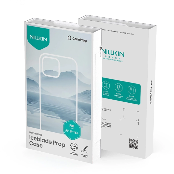 Etui Nillkin iPhone 16e Iceblade Prop z osłoną obiektywu i podstawką Zielone