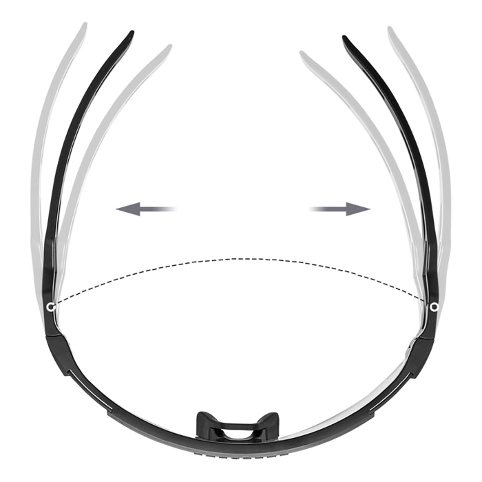 Rockbros Photochromic Cycling Glasses with UV Protection and Corrective Insert - Black