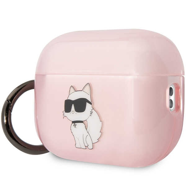 Coque Karl Lagerfeld KLAP2HNCHTCP Housse Airpods Pro 2 rose/rose Iconic Choupette Case