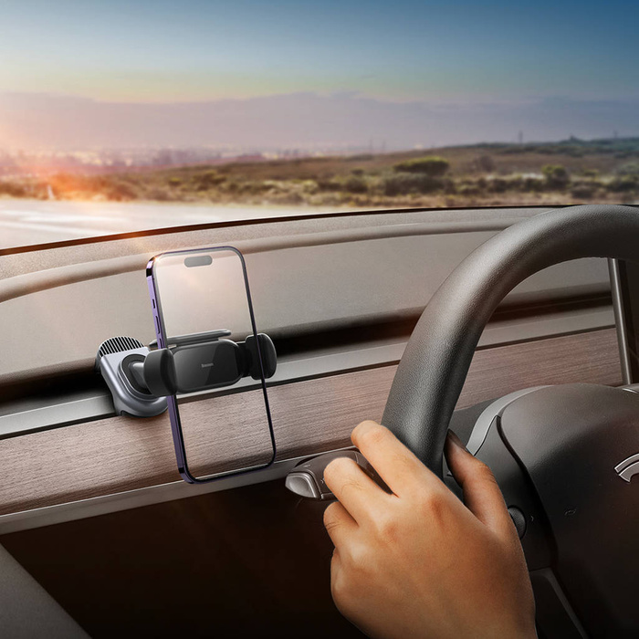 Soporte para coche eléctrico con panel solar para Tesla Model 3 / Y Baseus T-Space - negro