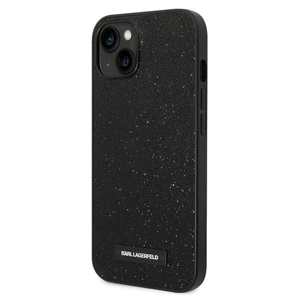 Karl Lagerfeld KLHCP14MG2ELK iPhone 14 Plus 6,7" hartcase schwarz/schwarz Glitter Plaque Logo