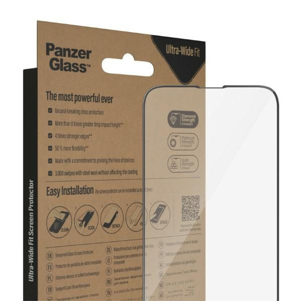 PanzerGlass Ultra-Wide Fit iPhone 14 / 13 Pro / 13 6.1" Screen Protection Antibacterial Easy Aligner Included 2783