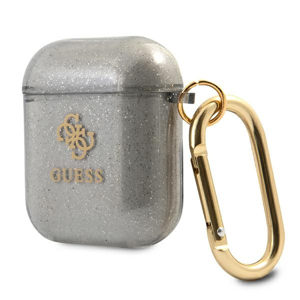 Guess GUA2UCG4GK AirPods cover black / black Glitter Collection