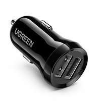 Ugreen nabíječka do auta 2x USB 24W 4,8 A (2x 2,4 A) černá (50875)