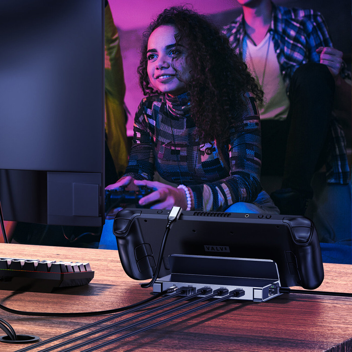 Choetch M52 HUB pro Steam Deck USB-C - USB-C PD/USB-A/HDMI/RJ45 - šedá