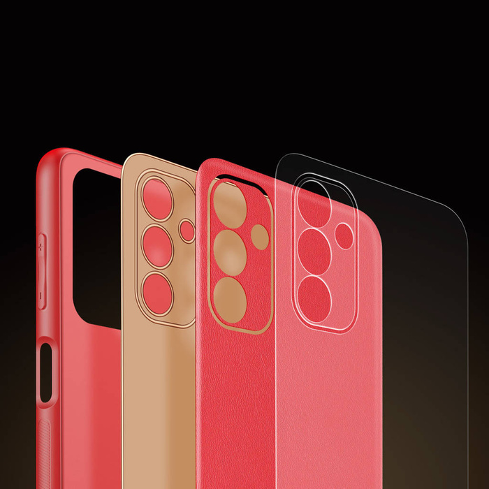 Elegáns műbőr Telefontok Samsung Galaxy A13 5G piros telefonhoz