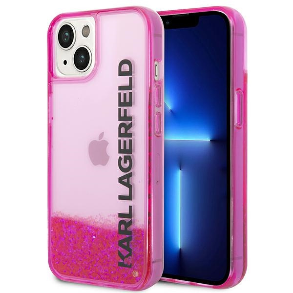 Hülle Karl Lagerfeld iPhone 14 Plus 6,7" rosa/rosa hartcase Liquid Glitter Elong