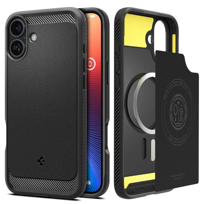 SPIGEN RUGGED ARMOR MAG MAGSAFE IPHONE 16 PLUS MATTE BLACK case