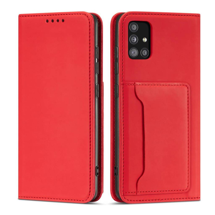 Magnet Card Case for Xiaomi Redmi Note 11 Pro Pouch Card Wallet Card Holder Red