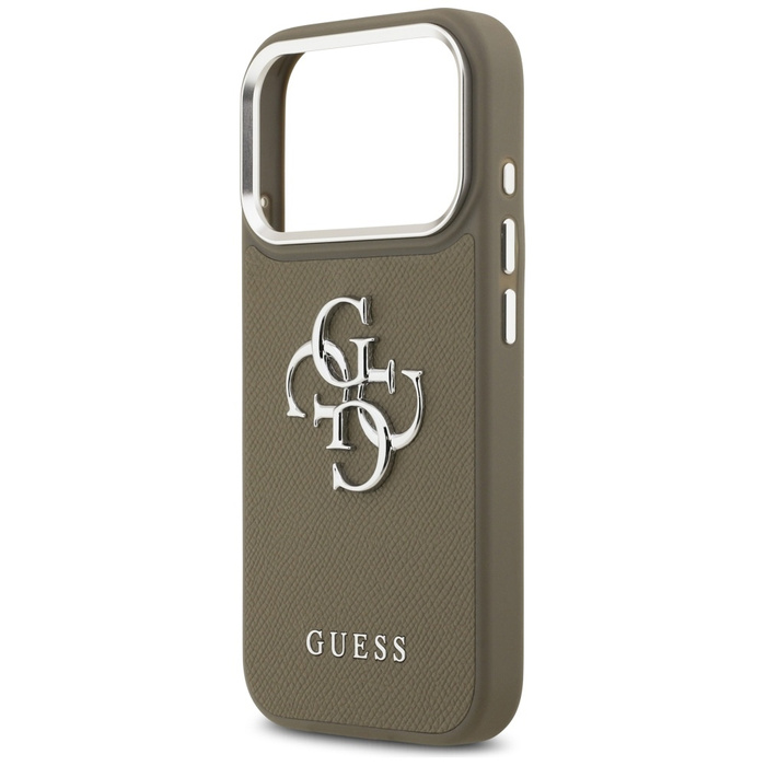 Etui Guess Grained Big 4G Classic Logo   do iPhone 17 Pro brązowy